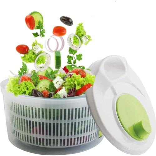 Household Large Kitchen Drain Lettuce Washing Machine, Easy To Dry Fruits Vegetables Convenient For One-handed Pump Operation
