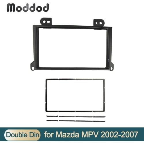 Double Din Audio Panel for MAZDA MPV Radio Fascia Refitting Dash Mount Install Trim Kit Face Plate Dashboard Bezel
