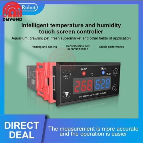SHT2010 Dual Digital Thermostat Temperature Humidity Controller AC 110V-220V 10A Thermometer Hygrometer Regulator Relay Switch