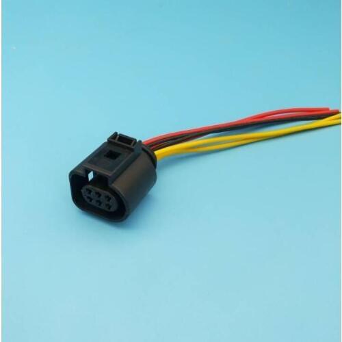 Factroy sale 10PCS 6 pin LSU 4.2 Oxygen sensor connector pigtail 1J0973733 1J0 973 733 Auto Plug wiring harness