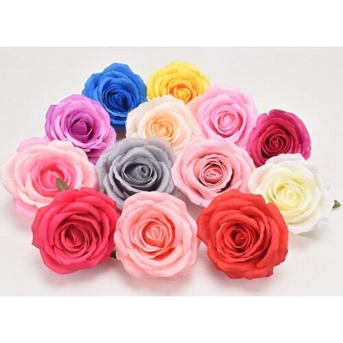 Simulation Rose Head Home Decor Wedding Living Room Decoration Artificial Decorative Flowers Fake Plant Valentines Day Gift Box