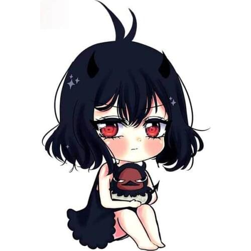 Personality Black Clover Little Girl Motorcycle Refrigerator Car Stickers Windows Cartoon Decal Trunk Decoration Apply To Car