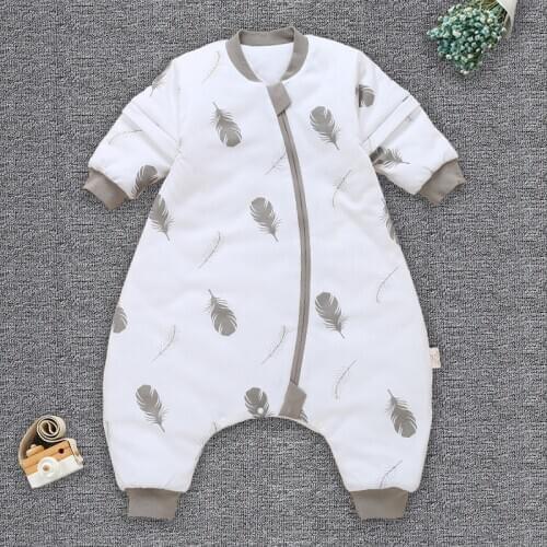 Newborn Baby Boy Girls Long Sleeve Romper Bodysuit Sleeping Bag Pajama Outfit Baby Cotton Overall Sleeping Bag Hot