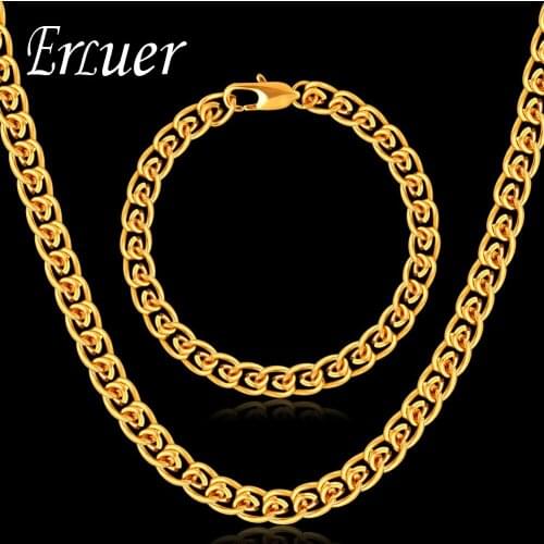 ARUEL african beads jewelry set gold color Necklace Men Necklace Bracelet fashion Trendy women bijoux wedding turkish jewellery