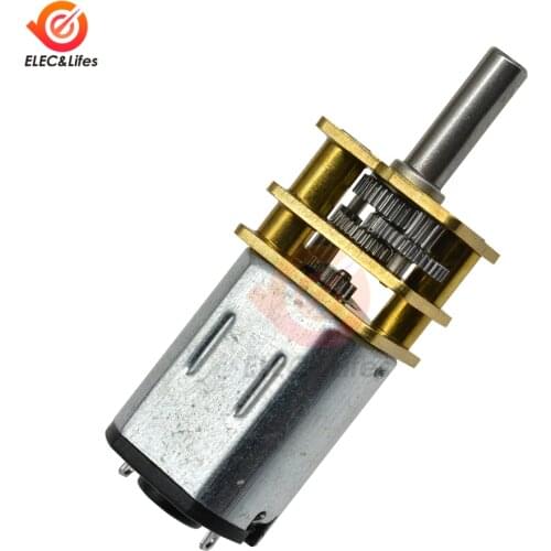 DC 3V/6V/12V GA12-N20 Mini Micro Metal Gear Motor Gearbox Wheel Low Speed Motor 15/30/50/60/100/200/1000RPM RC Car Robot Toys