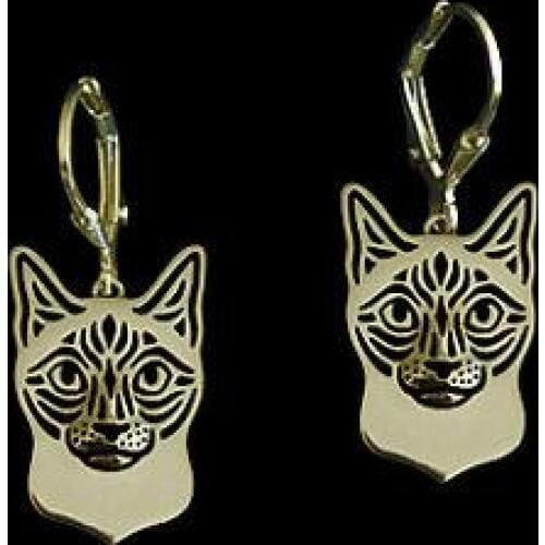 Fashion Hollow Pet Siamese Cat Earrings Pet Dog Earrings for women charm pretty Christmas gift jewelry gold silver plated