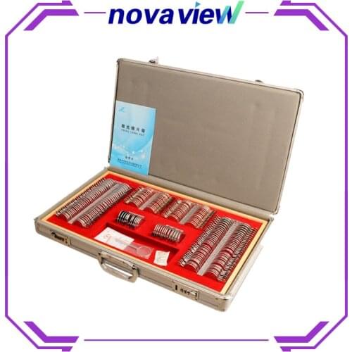 Optometry Testing Box Optical Equipment Metal Rim 232 Trial Lens Set