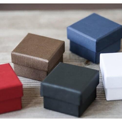 Wholesale 500pcs/lot paper box for jewelry square jewelry box with lid packaging jewelry boxes custom logo