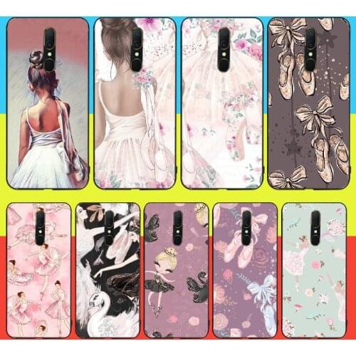 PENGHUWAN Beautiful ballerina girl dance shoes TPU black Phone Case Cover Hull For Oppo A5 A9 2020 A11x A71 A73S A1K A83 case