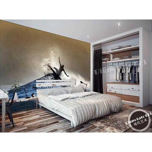 Custom photo wallpaper surfing for the living room sofa TV setting wall vinyl wallpaper Papel de parede