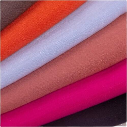 Width 59'' Solid Color Impervious Bamboo Cotton Linen Fabric By The Half Yard For Shirt Hanfu Dress Material