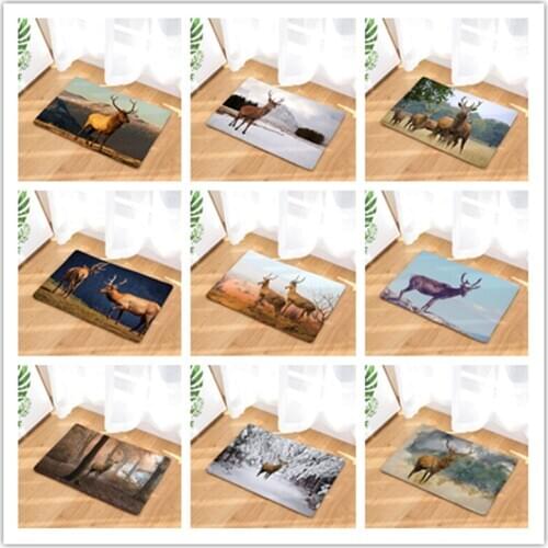 Nordic style Deer mat bedroom rug kitchen bathroom mat rectangular door mat