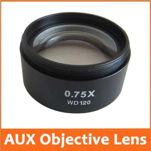 0.75X Stereo Microscope School Lab Educational AUX Auxiliary Objective Lens Barlow Attachment 1-7/8" (48mm)