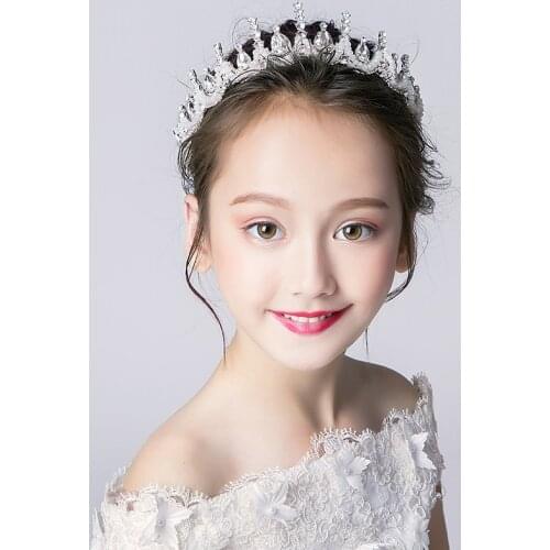 Princess Crystal Kids Tiaras Crowns Headband Kid Girls Bridal Prom Crown Wedding Party Accessories Performance Hair Jewelry