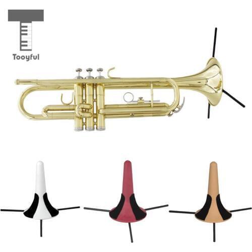 Tooyful LADE Detachable Foldable Trumpet Tripod Stand Brass Instrument Parts (Including Brushes, Mute, Gloves)