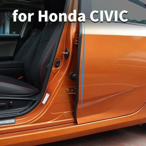 Door Gap Seal Sound Insulation Strip Silencer Decoration Modification For Honda Civic 10th 2016 2017 2018 2020 Car Accessories