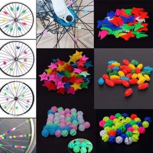 Bicycle spokes beads steel wire round beads accessories plastic spokes round beads decoration