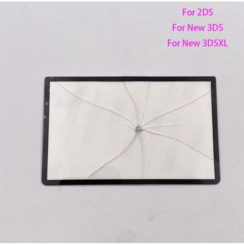For 2DS Top Surface Glass Mirror Outer Lens Cover Upper LCD Screen For New 3DS & For New 3DS XL LL