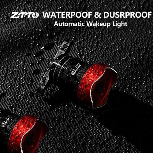 ZTTO Cycling Road Bicycle Mountain Bike MTB Accessories Waterproof LED Brake sensior Red USB Rechargeable Light Taillight