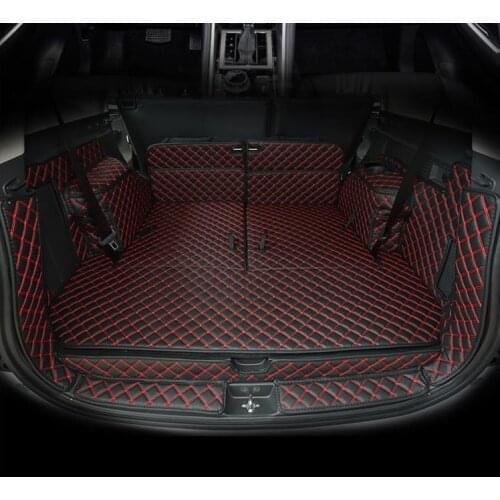 High quality rugs! Full set car trunk mats for Mitsubishi Pajero Sport 7 seats 2021-2016 waterproof cargo liner mat boot carpets