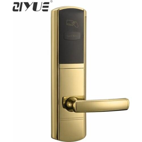 High Quality Stainless Steel RF Key Card Electronic Electric Hotel Room Door Lock RFID with System Support ET650RF