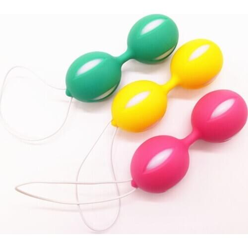 Female Smart Duotone Ben Wa Ball Weighted Female Kegel Ball Vaginal Tighten Exercise Sex Machine No Vibrators Sex Toys for Women