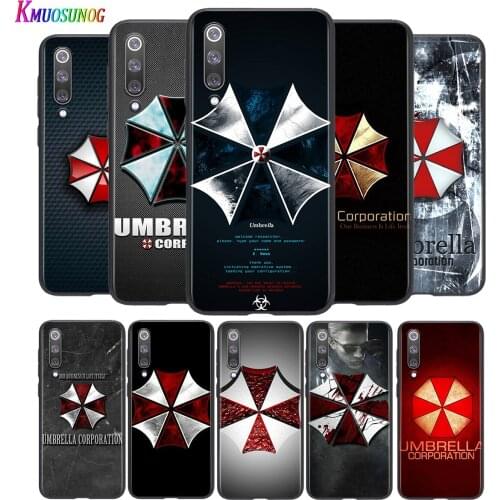Umbrella Logo For Xiaomi Mi 8 9 10 11 10i 11i 10 10 11Pro A3 9T 10T Lite Pro Se Ultra 5G Black Soft Phone Case