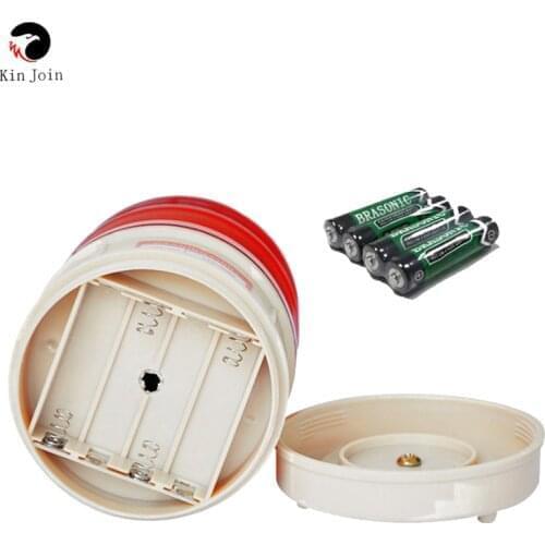 KINJOIN Small Sound And Light Alarm Small Decibel LED Warning Light LTD-5088 Dry Battery Magnet Ceiling Strobe Light