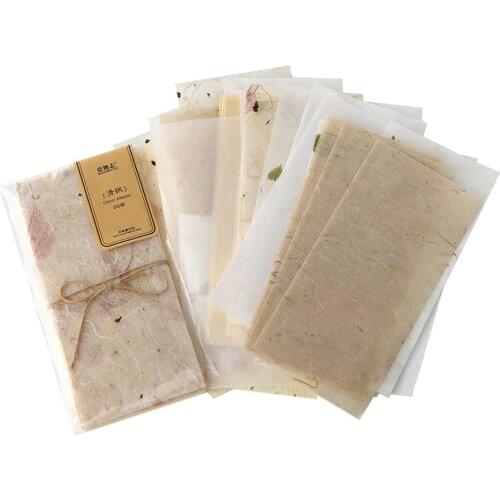 30PCS Vintage Style Tissue Paper Onion Skin Kraft Paper Scrapbook Decoration Special Material Floral Collage Handmade DIY Crafts