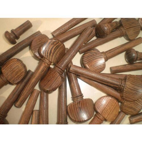 4 Sets Wenge wood Violin Pegs 4/4 inlcuding 16 pcs pegs & 4 pcs end pin all 4/4