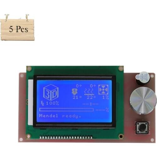 5 Piece Big LCD Screen 12864 More Information Showing Easy control for Anet A8 3D Printer