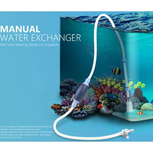 Aquarium Fish Tank Water Changer Cleaning Tools Kit Siphon Cleaner Manual Water Exchanger and Sand Washing Device