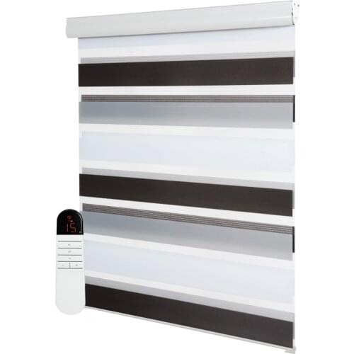 ALDOMO Electric soft yarn zebra blinds automatic WIFI remote control lifting roller blinds shading for home