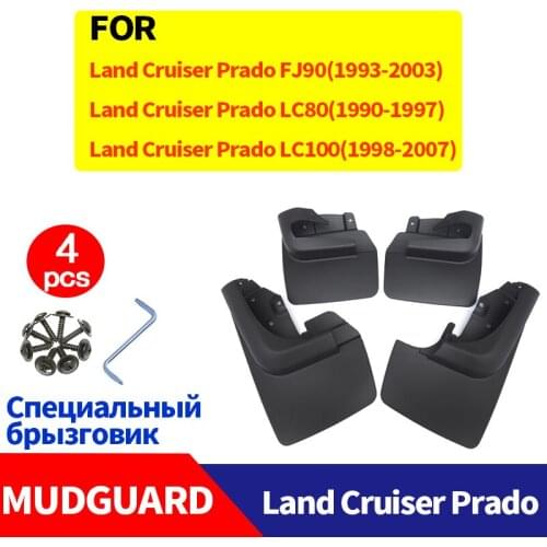 Car Mudflaps FOR Toyota Land Cruiser Prado FJ90 LC80 LC100 Mudguards Splash Fender Mud Flap Guard Accessories Auto Styline