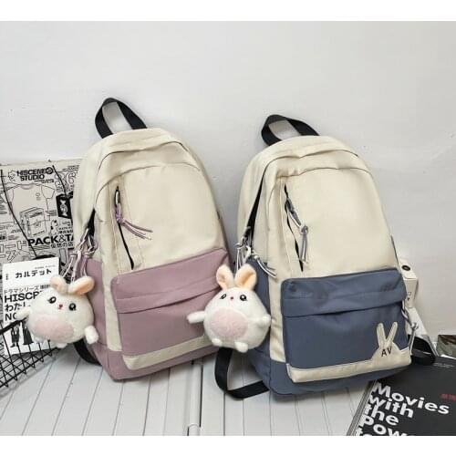 CGCBAG 2021 New Fashion Backpack Women Student School Bag For Teenage Simple Handbag Female High Capacity Backpack Travel Bag