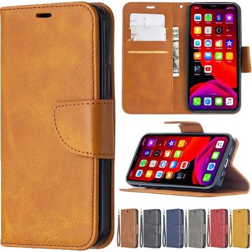 Luxury Flip Stand Holder Case For iPhone 12 11 Pro XS Max XR X 8 7 6 6S Plus 5 SE 2020 Mini Sheepskin Wallet Flip Phone Case Bag