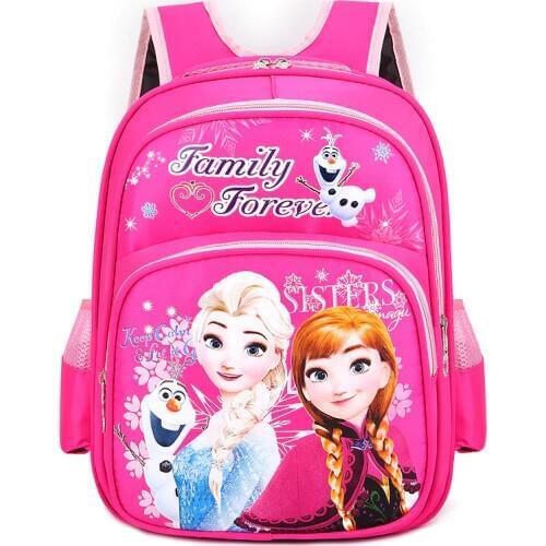 Disney childrens school bag kindergarten backpack cartoon frozen princess spiderman shoulder bag boys girls gift bag