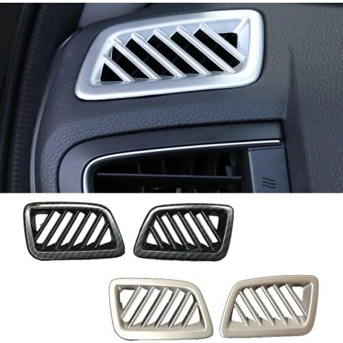 For Honda CRV CR-V 2017 2018 2019 2020 car inner decorative carbon fibre detector trim front air conditioning Outlet Vent 2pcs
