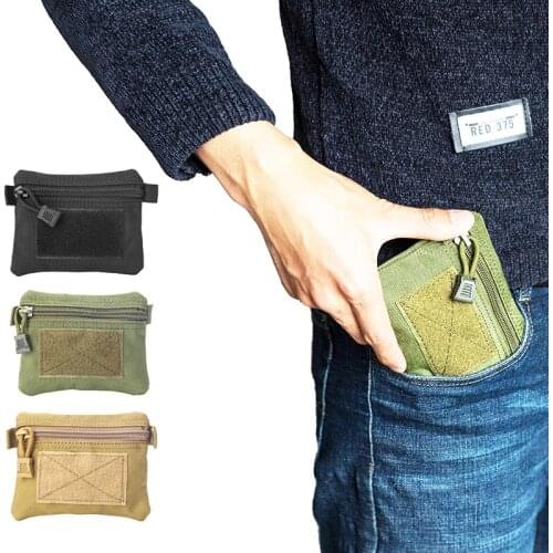 Outdoor EDC Molle Pouch Wallet Waterproof Portable Travel Zipper Waist Bag for Camping Hiking