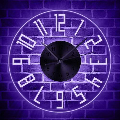 Classic Design Numbers Wall Clock with LED Backlight Display Acrylic LED Lighting Wall Clock Room Decor