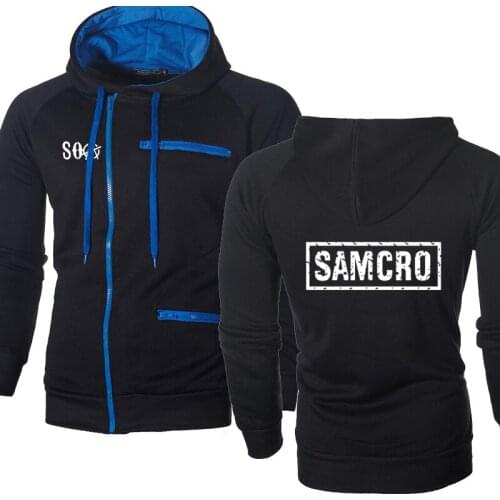 Men Hoodies SOA Sons of anarchy the child new Fashion SAMCRO Sportswear Zipper Male Casual Sweatshirt Fleece Hip Hop Warm Hoody