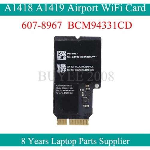Original 607-8967 BCM94331CD For Imac 21" 27" A1418 A1419 Wireless Bluetooth 4.0 Airport WiFi Card 2013 2014 Year
