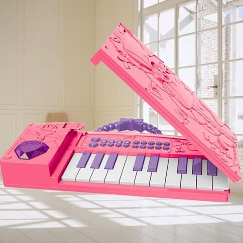 Girls electronic Foldable piano 37-key baby with microphone electronic organ learning toys for children gift