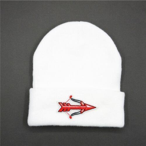 Archery pattern embroidery Thicken knitted hat winter warm hat Skullies cap beanie hat for men and women 223