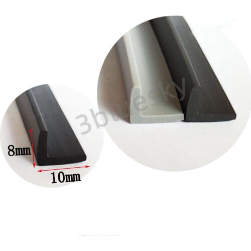 Custom Rubber Angle Corner Protecor Edge Encloser Shield Collision Avoidance Gasket L Strip 10x8mm Black Gray