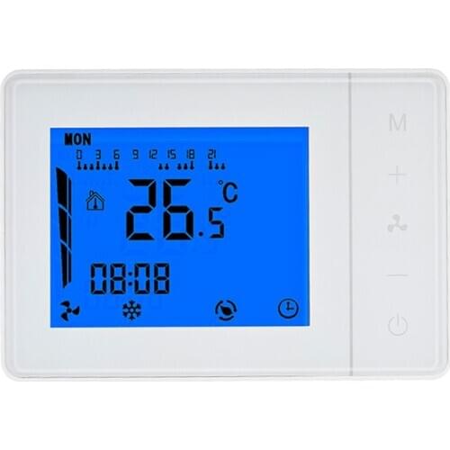 HY01AC programmable modbus fan coil unit thermostat with fahrenheit or celsius display