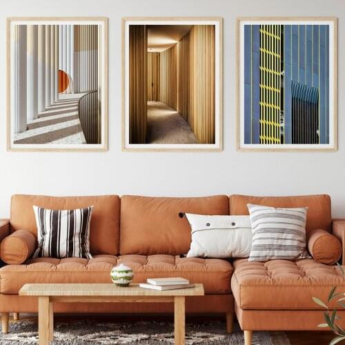 Modern City Building Geometric Space Wall Art Canvas Painting Nordic Posters And Prints Wall Pictures For Living Room Decor
