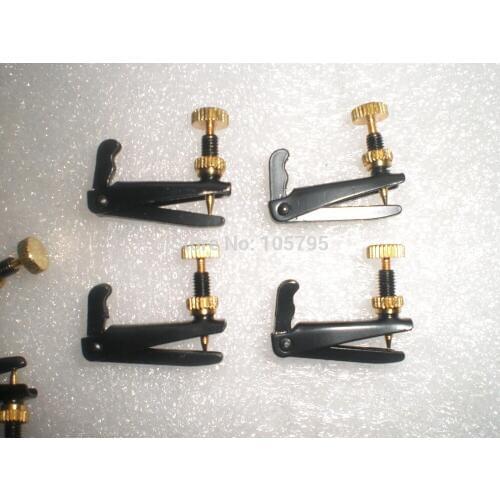 52 PCs Violin Fine tuner black and gold color violin string adjuster 3/4 to 4/4
