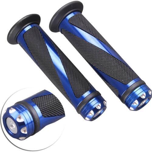 7/8'' Universal Motorcycle Handle Bars & 22mm Left Side Grips + 1" Right Side Hand Grips for twist gas throttle