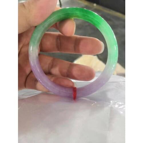 Jewelry natural Burmese jadeite green viole bracelet elegant princess bracelet gift for friend jade jewelry women bangle bangles